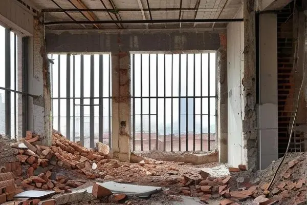 室内墙体拆除施工现场实拍