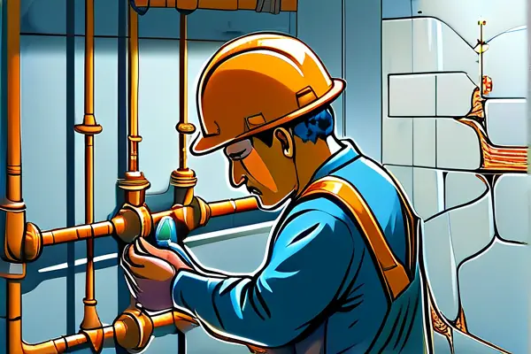 专业水管工使用先进设备检测卫生间水管漏水