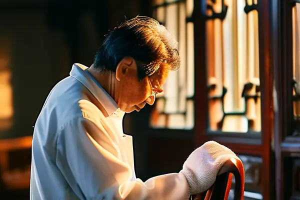 专业师傅保养明清雕花红木家具实景