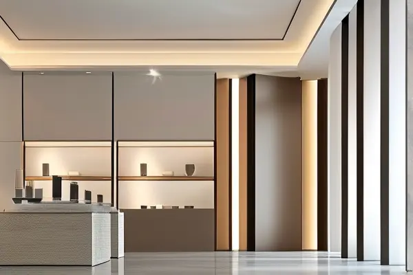 现代风格展厅内部装修效果展示
