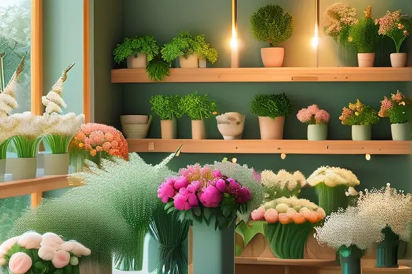 温馨现代的花店内部装修效果图