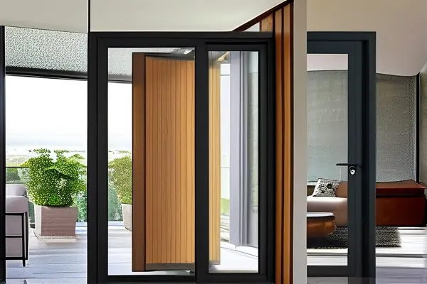 多种门窗装修材料展示