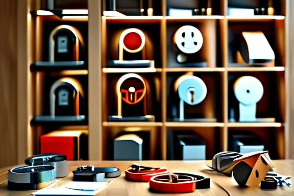 五金装修材料类展示图,包括门锁、合页、把手等多种配件