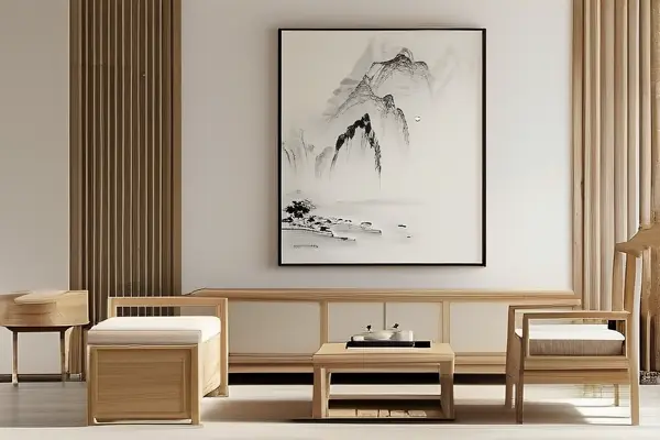 中式简约风格客厅展示