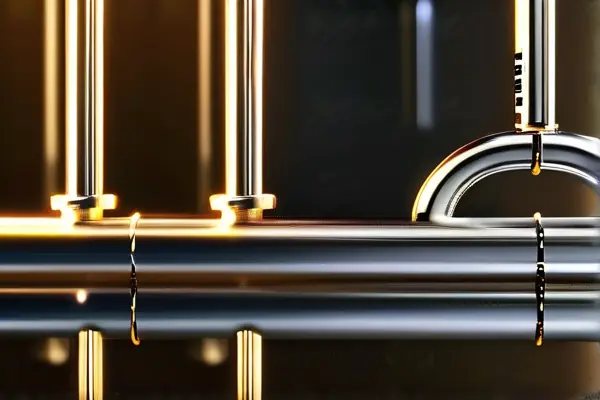 不锈钢水管实际安装效果与尺寸测量示意图