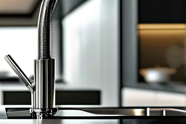 现代家庭装修中使用的高质量不锈钢水管细节展示