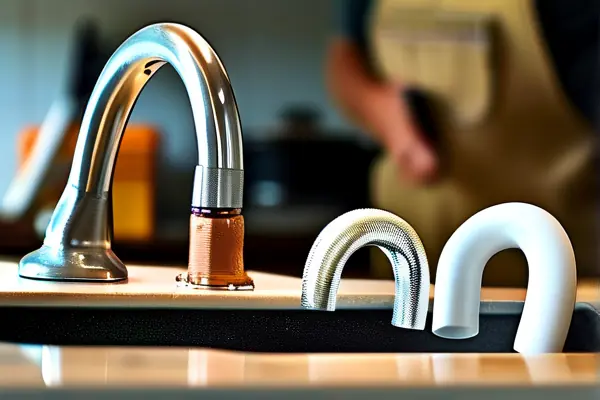 五种厨房家用水管材质实物对比图