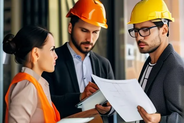 店面施工验收公司团队在现场工作