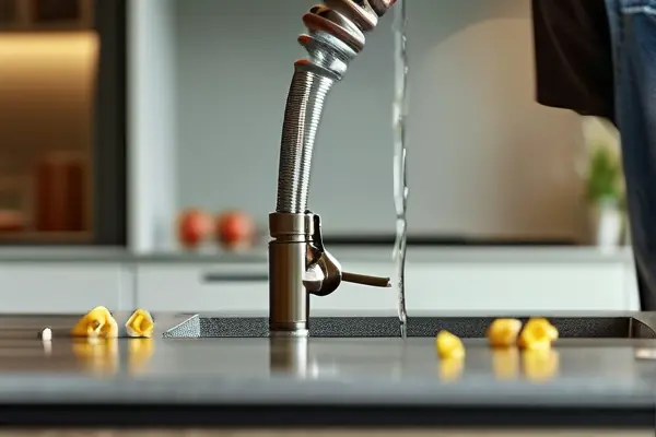家装师傅现场维修漏水水管的实景照片