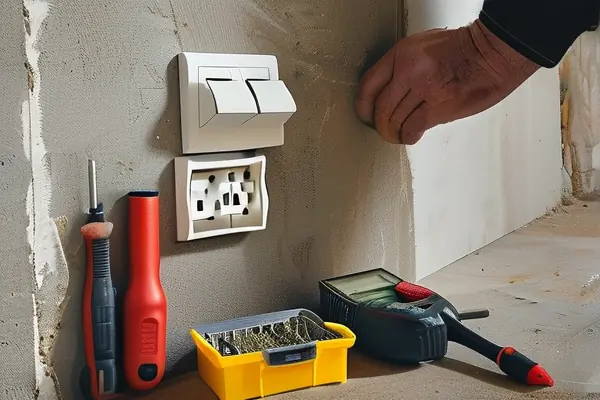 扬州电工安装家用开关插座现场实拍