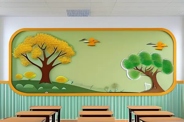 九年级教室文化墙纸实景展示