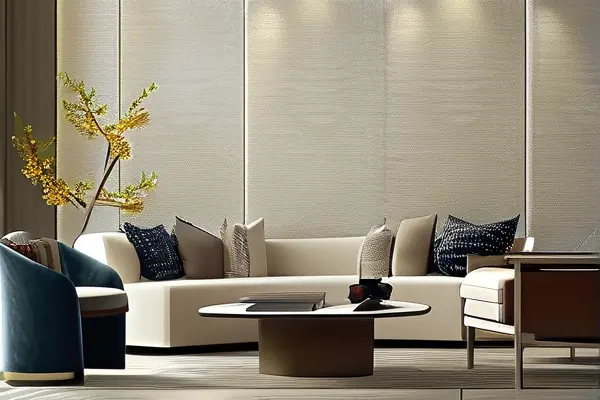 品牌无缝墙纸在客厅的实际铺设效果展示