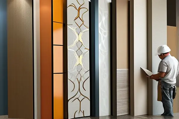 家装师傅为客户讲解墙纸选购技巧