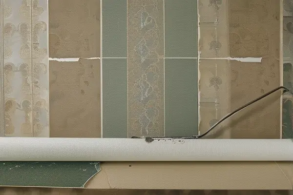 专业拆除墙纸工作现场