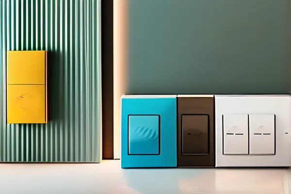 多种款式的条形家用开关插座展示