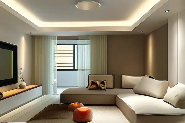 95平米现代简约风格客厅装修效果图