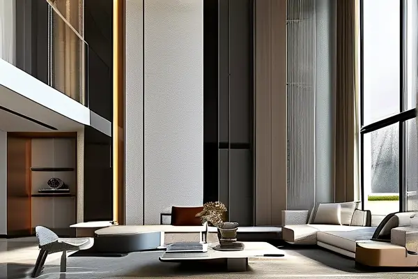 现代别墅客厅装修效果图