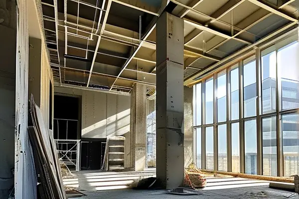 大楼装修施工现场