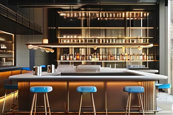 现代酒吧装修效果图及预算表格