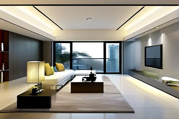 现代简约风格客厅快速装修效果展示