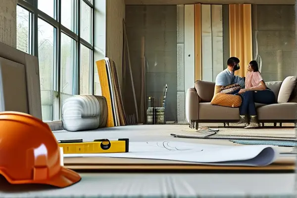 新居装修现场讨论图