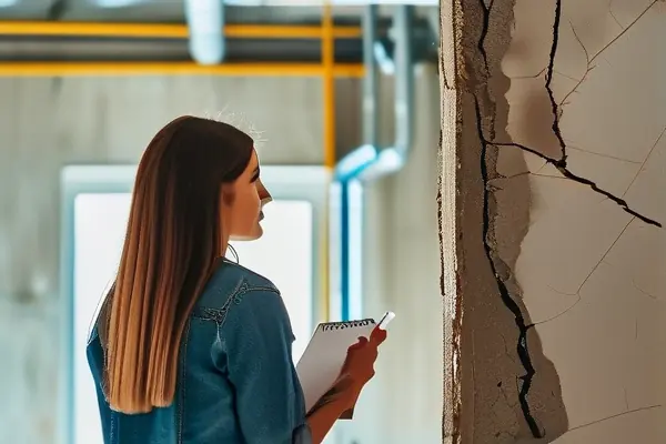 业主与工人讨论墙面水电施工细节