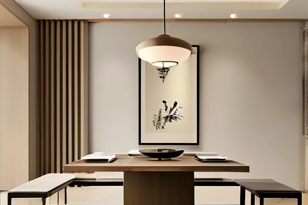 现代中式餐厅装修效果图