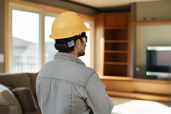 专业验房师检查房屋质量
