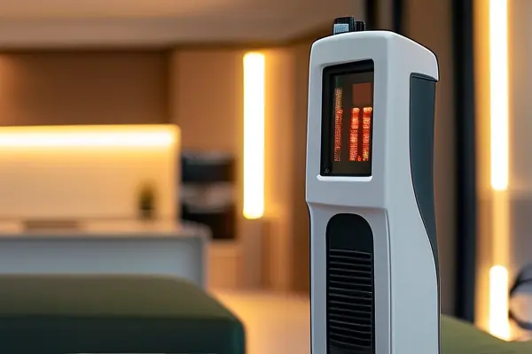 专业人员使用甲醛检测仪进行室内空气质量检测