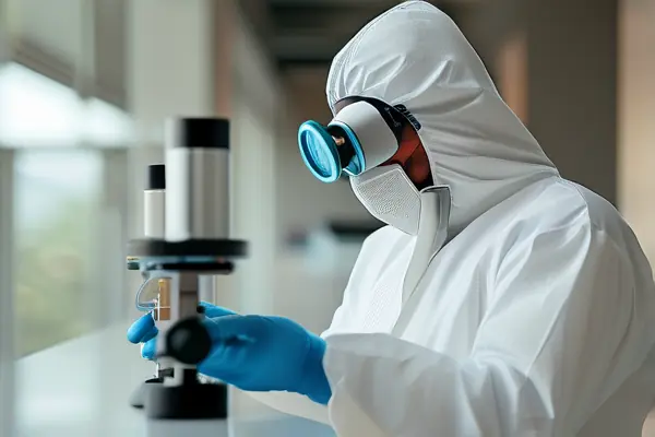 专业甲醛检测人员在室内进行检测