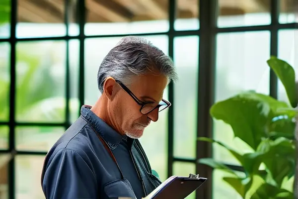 专业人员检测室内甲醛浓度
