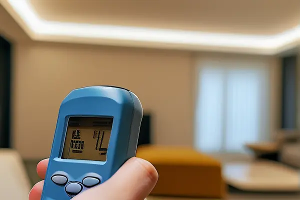 专业人士使用甲醛检测仪测量室内甲醛含量