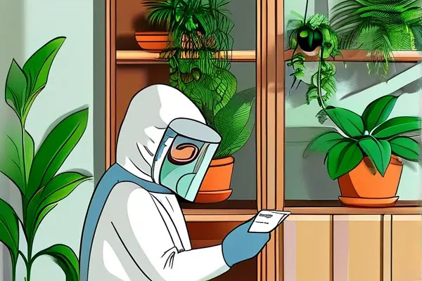 专业甲醛检测人员在新装修客厅进行空气质量测试