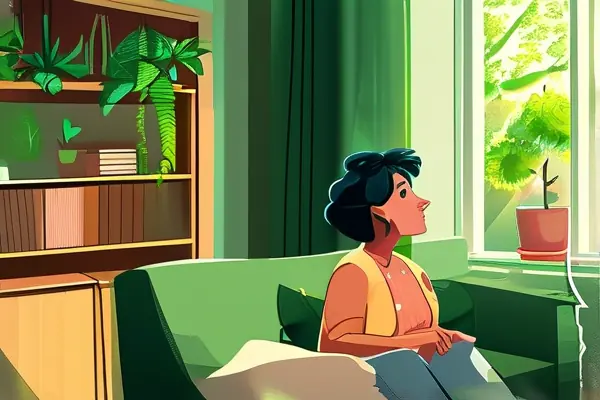 家庭使用甲醛检测仪在新装修客厅检测空气质量