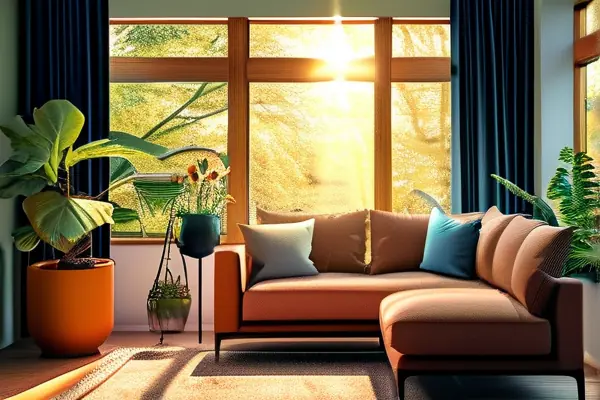 专业甲醛检测仪在新装修客厅中进行空气质量检测