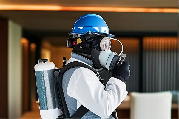 专业甲醛检测人员在工作