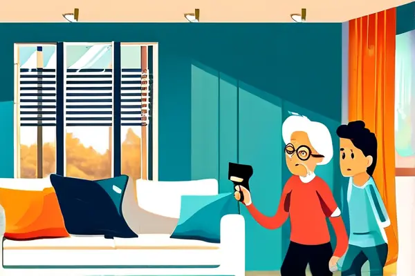 家庭使用甲醛检测仪在新装修客厅检测空气质量