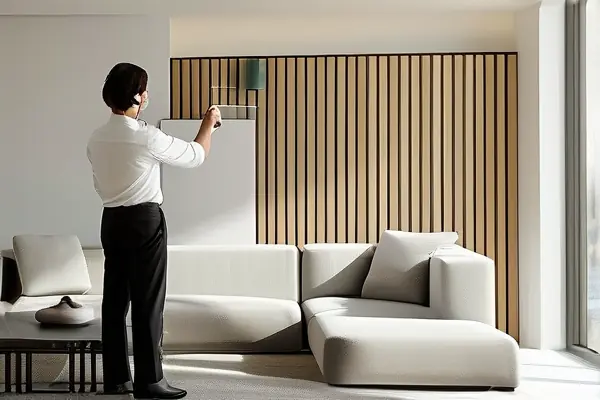 技术人员使用专业设备检测室内甲醛含量