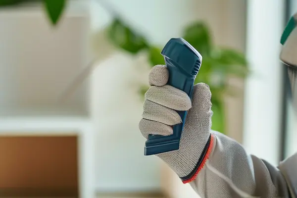 专业人员使用仪器检测室内甲醛含量