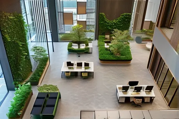 现代办公楼内部装修风水布局示意图