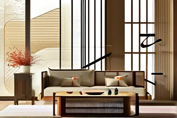 现代客厅中式风水布局展示