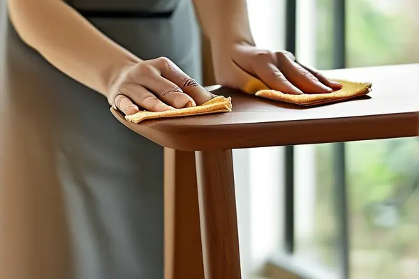 家庭主妇保养木质家具