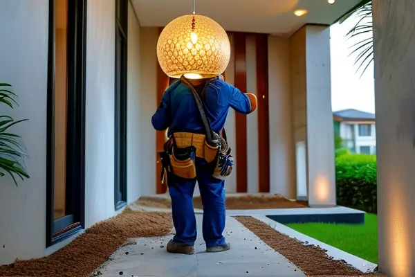 经开区专业灯具安装现场实拍