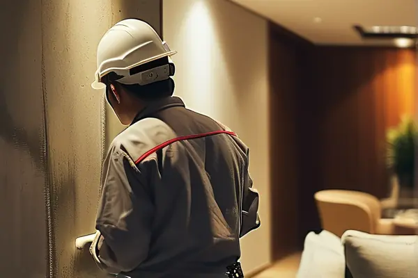 墙面验收过程实拍