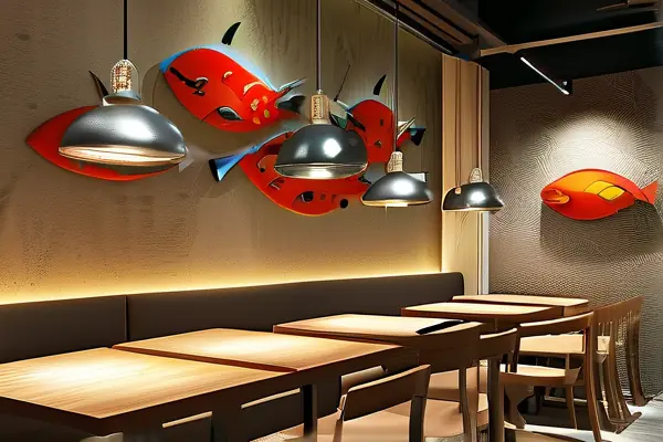 现代化烤鱼店装修效果展示图