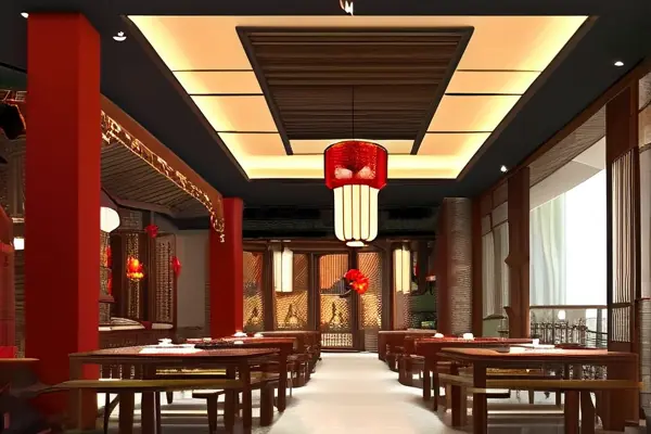 传统湘菜馆室内装修效果展示