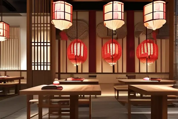 现代中式餐厅装修效果图