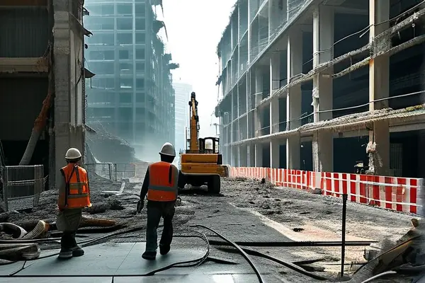 商场结构拆除施工现场实景