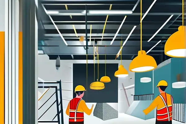 机构装修施工现场